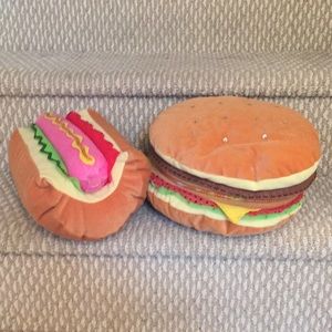Adorable Hamburger and Hot Dog pillows